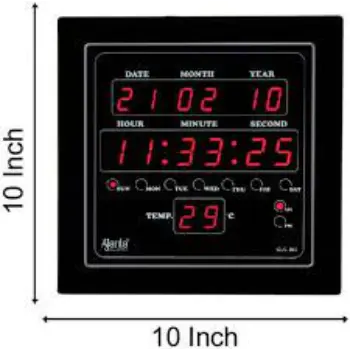 AJANTA Digital 25.4 cm X 25.4 cm Wall Clock 